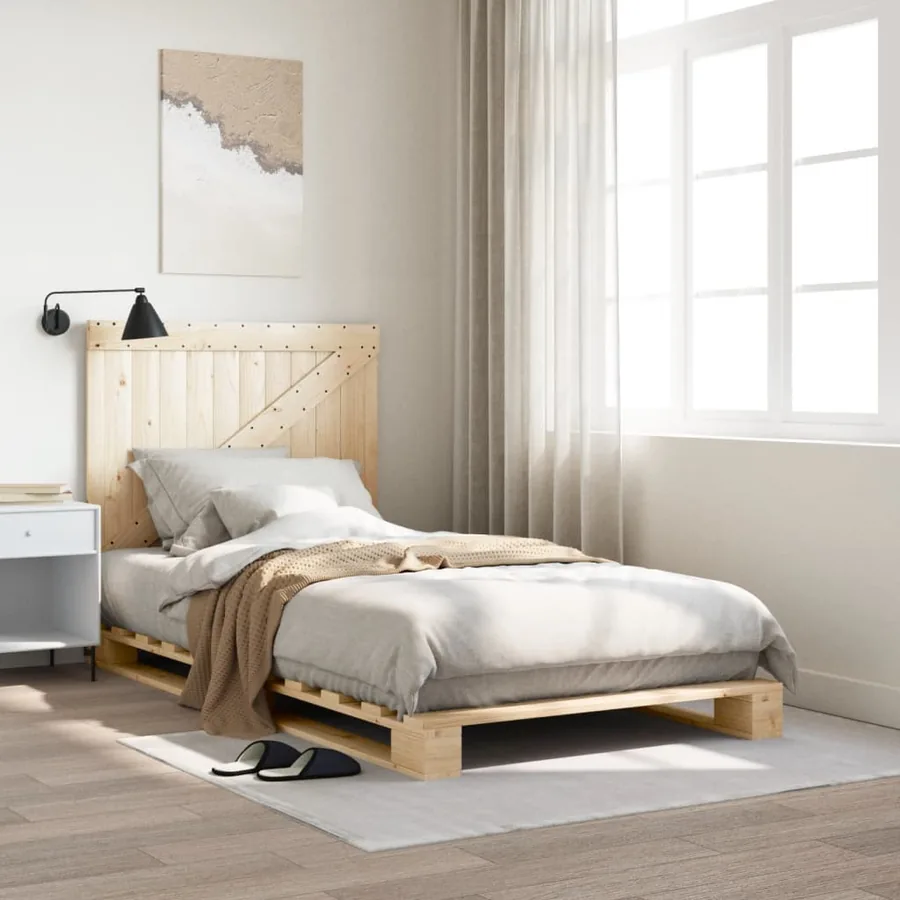 Cadre de lit sans matelas avec tête de lit 100x200 cm