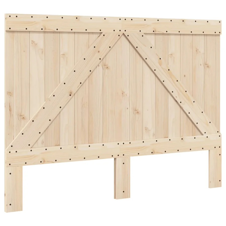 Cadre de lit sans matelas avec tête de lit bois massif - 6