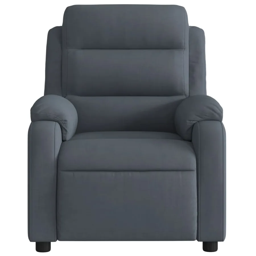 Fauteuil inclinable Gris foncé Velours - 6