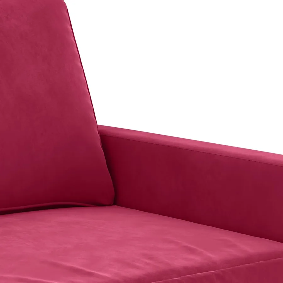 Fauteuil Rouge bordeaux 60 cm Velours - 6