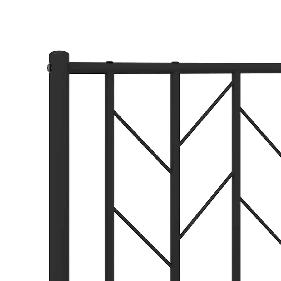 Cadre de lit métal sans matelas avec tête de lit noir 140x190cm - 8