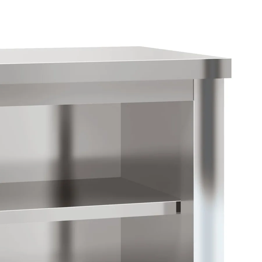 Armoire murale de cuisine avec étagères acier inoxydable - 8