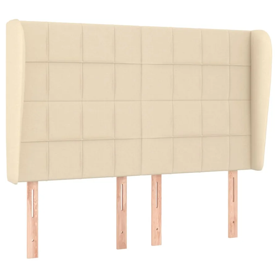 Sommier à lattes de lit avec matelas Crème 140x190 cm Tissu - 6