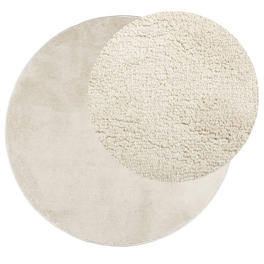Tapis OVIEDO à poils courts beige Ø 120 cm - 3