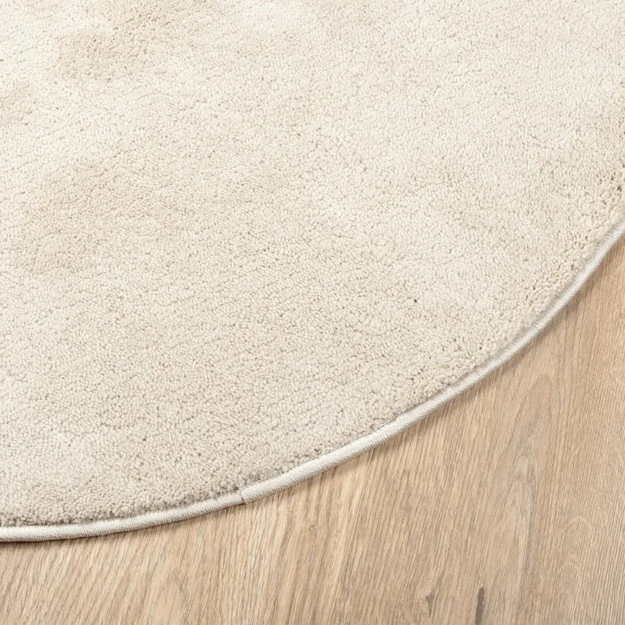 Tapis OVIEDO à poils courts beige Ø 120 cm - 4