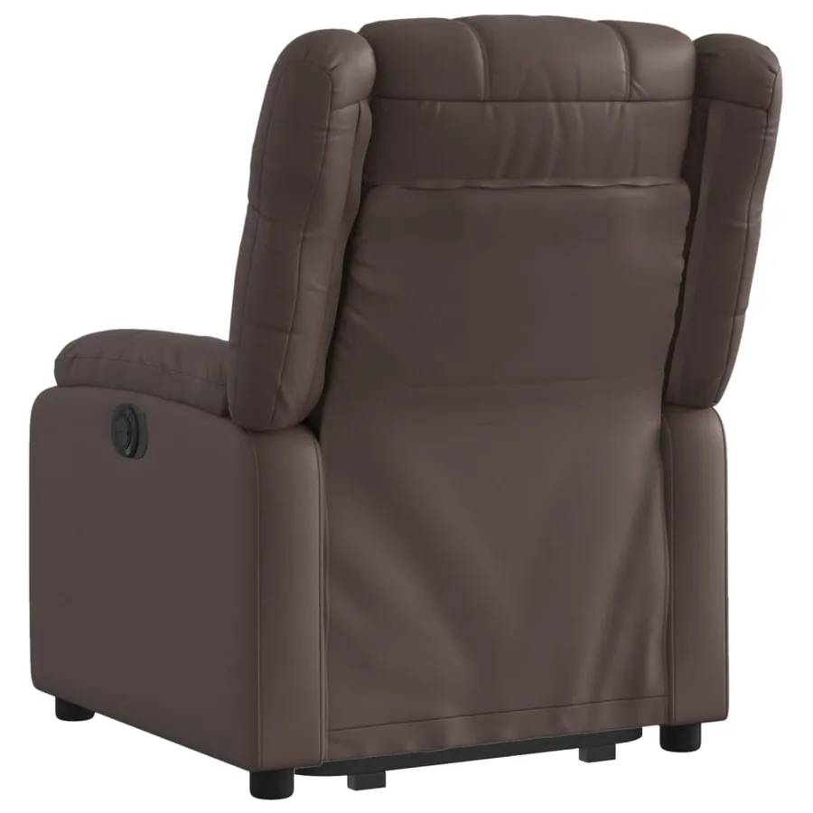 Fauteuil inclinable marron similicuir - 5