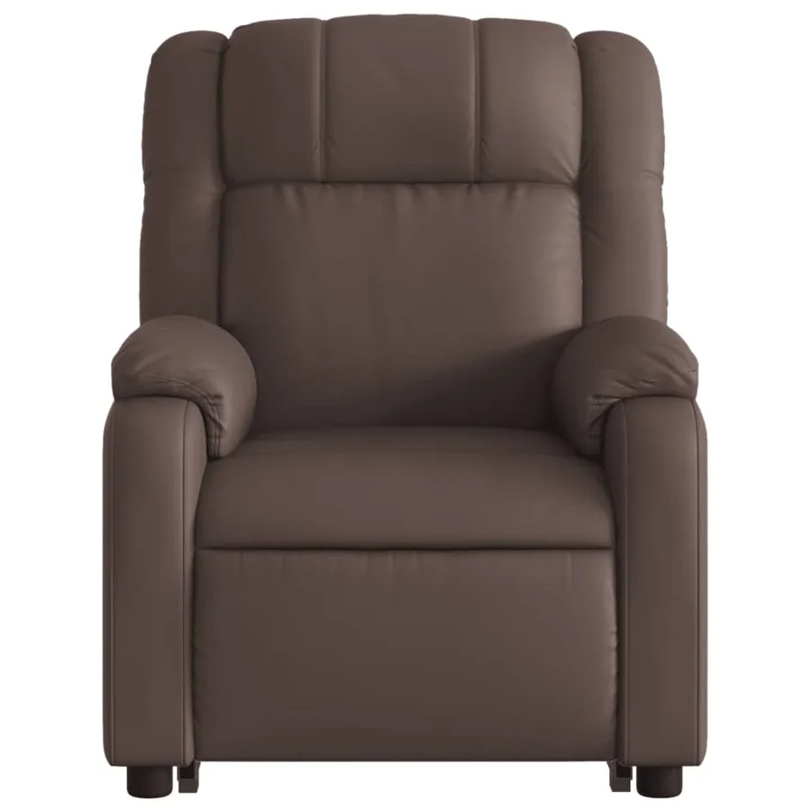 Fauteuil inclinable marron similicuir - 9