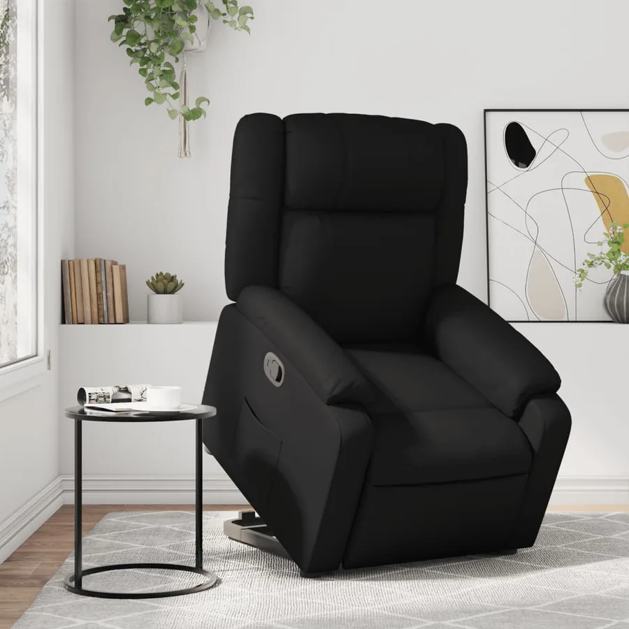 Fauteuil inclinable Noir Similicuir - 15