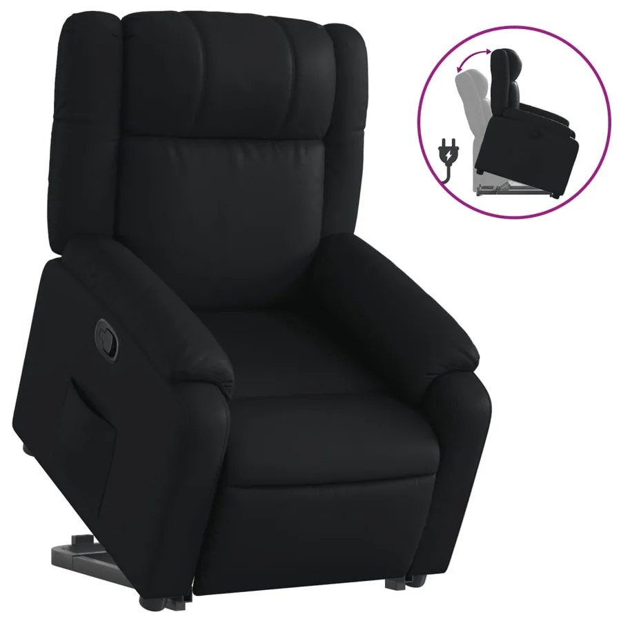 Fauteuil inclinable Noir Similicuir - 2