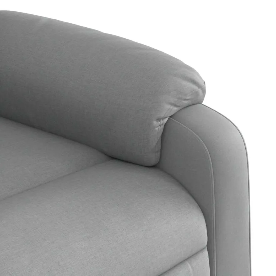 Fauteuil de massage inclinable Gris clair Tissu - 11