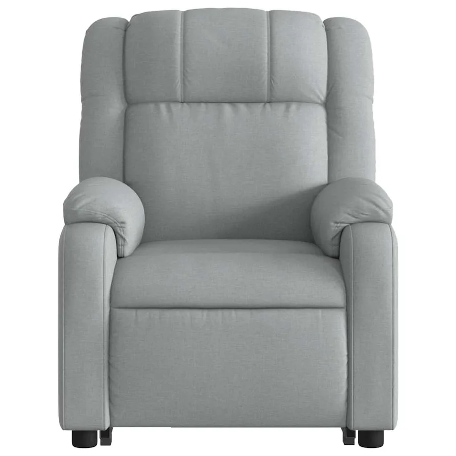 Fauteuil de massage inclinable Gris clair Tissu - 9