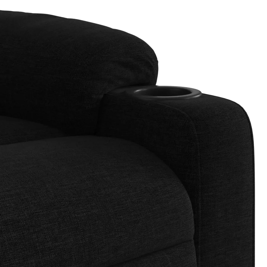Fauteuil inclinable de massage électrique Noir Tissu - 12