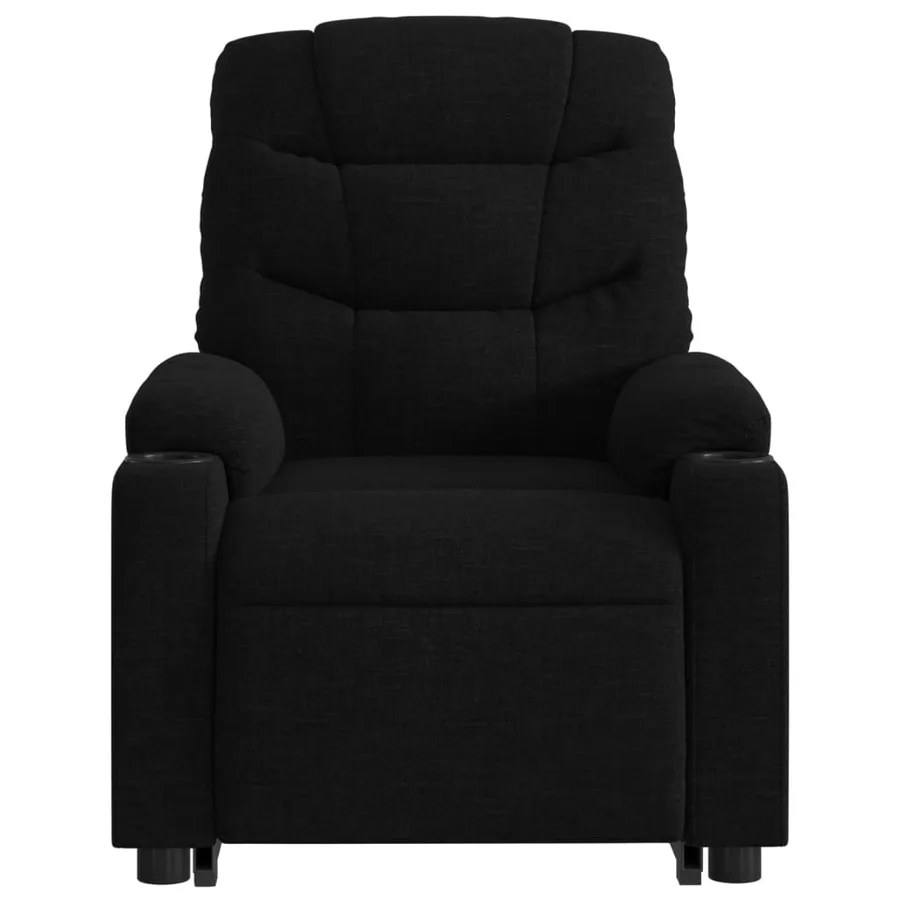 Fauteuil inclinable de massage électrique Noir Tissu - 9