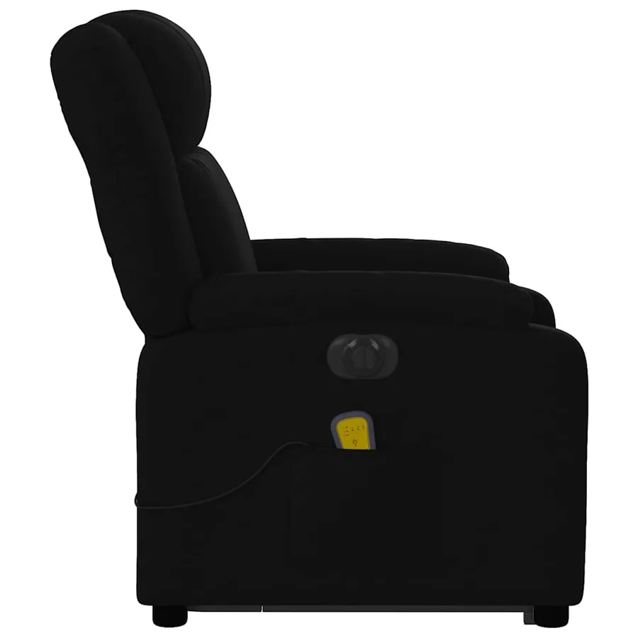 Fauteuil inclinable de massage électrique Noir Tissu - 10