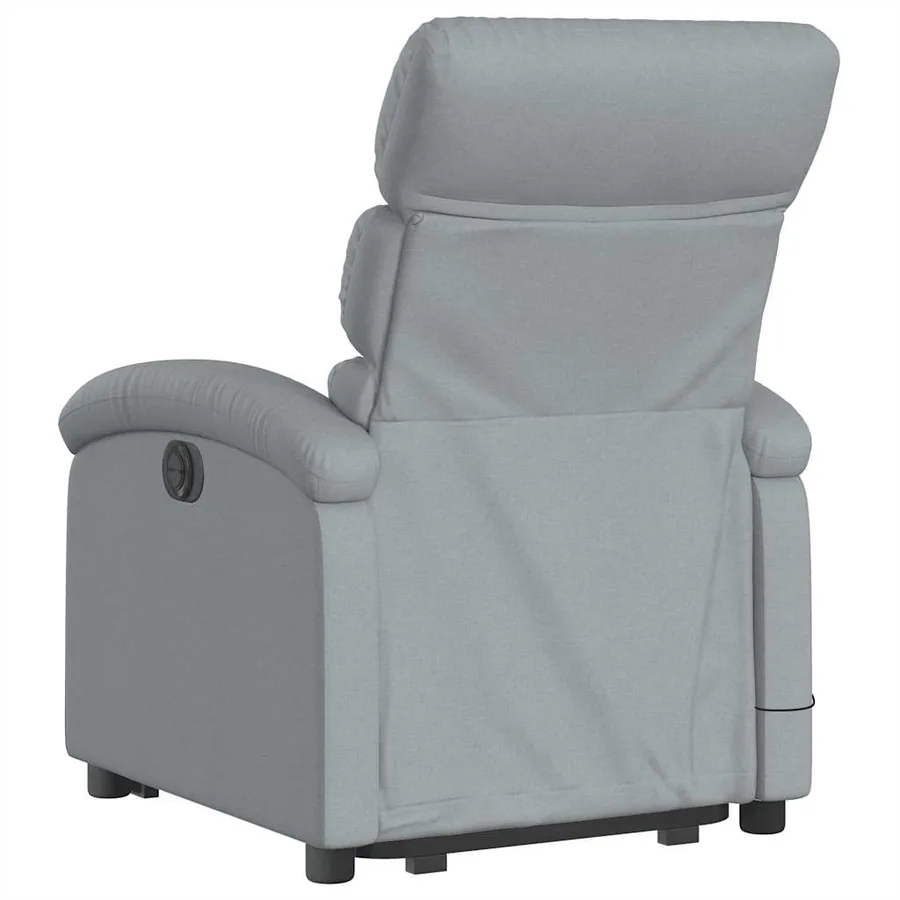 Fauteuil de massage inclinable Gris clair Tissu - 5