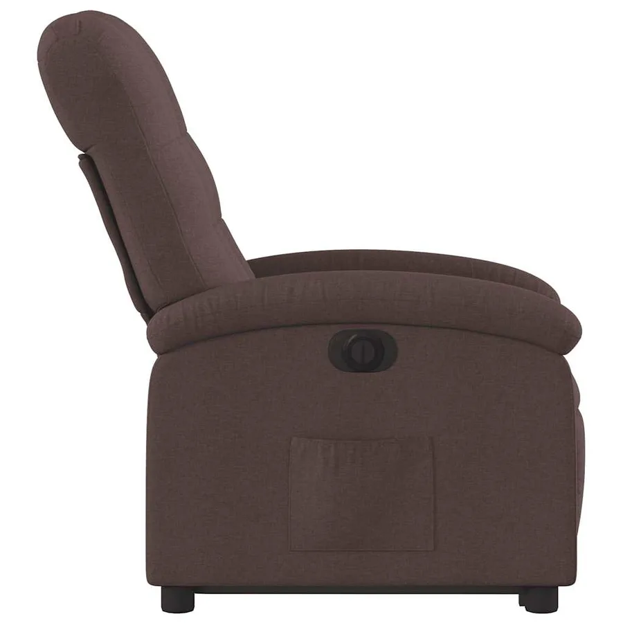 Fauteuil inclinable électrique marron foncé tissu - 10