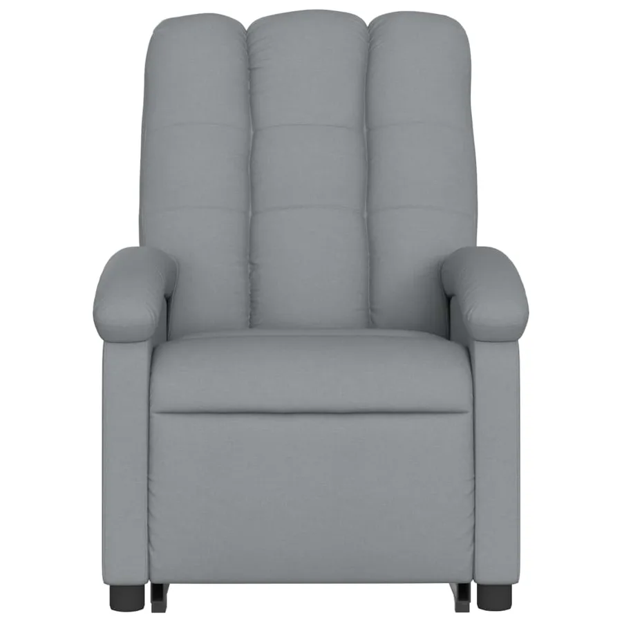 Fauteuil inclinable de massage électrique Gris clair Tissu - 9