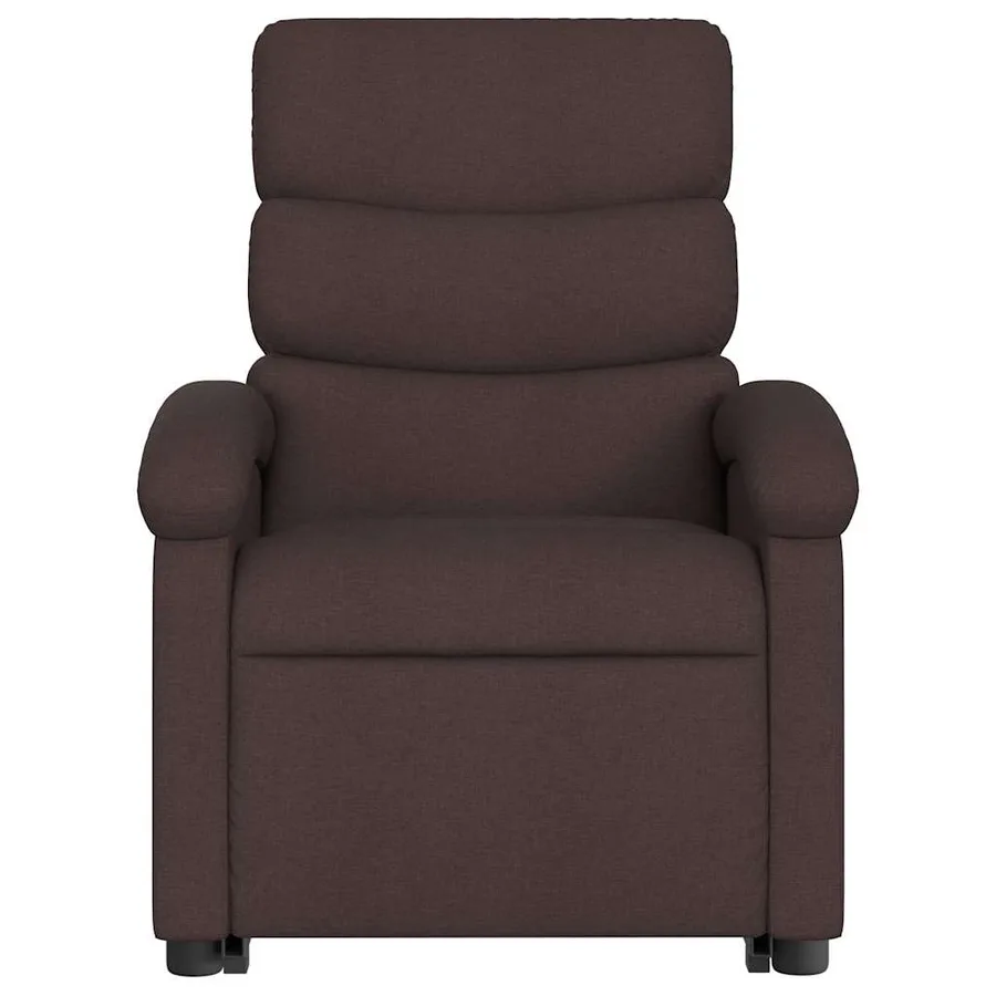 Fauteuil inclinable électrique marron foncé tissu - 9