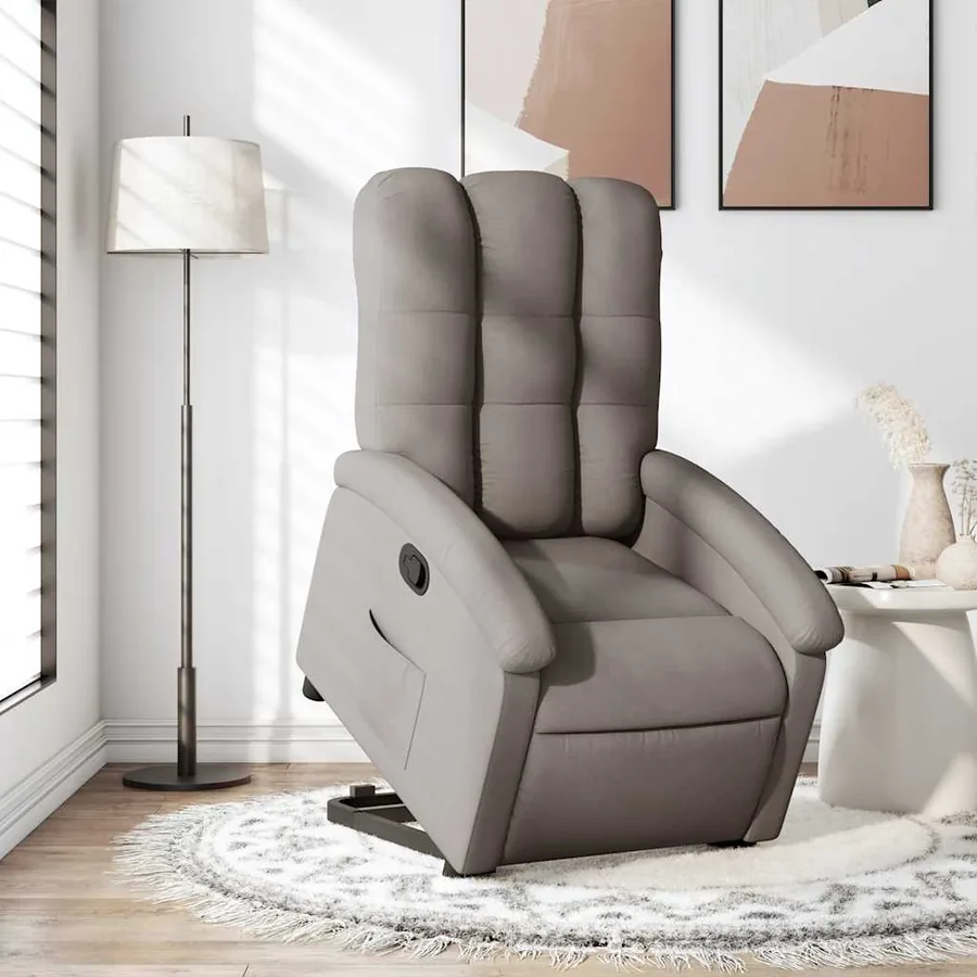 Fauteuil inclinable taupe tissu