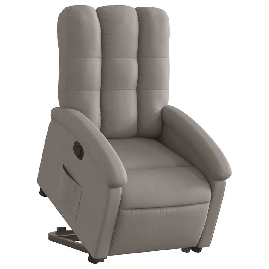 Fauteuil inclinable taupe tissu - 3