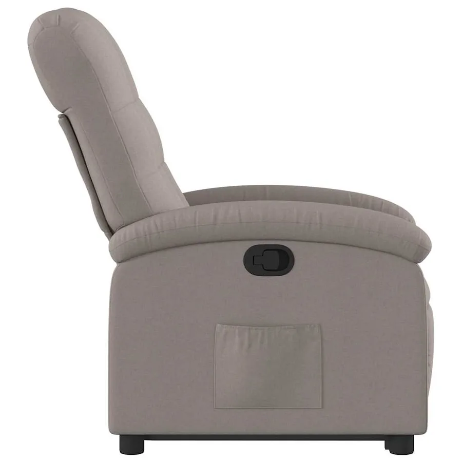 Fauteuil inclinable taupe tissu - 6