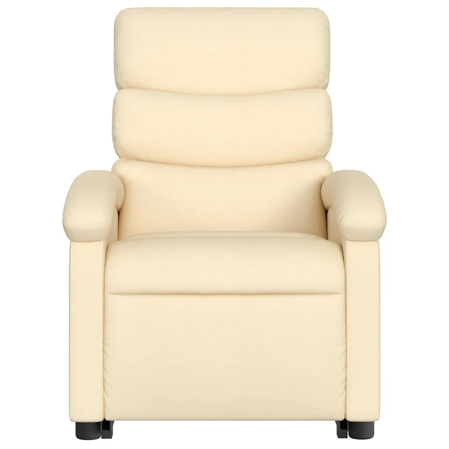Fauteuil inclinable de massage Crème Tissu - 9