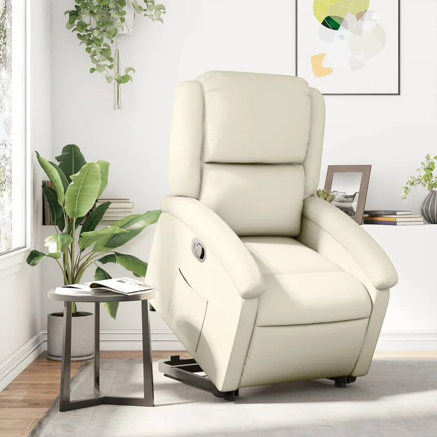 Fauteuil inclinable Crème Similicuir - 16