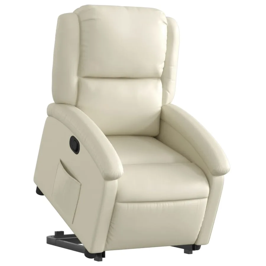 Fauteuil inclinable Crème Similicuir - 3