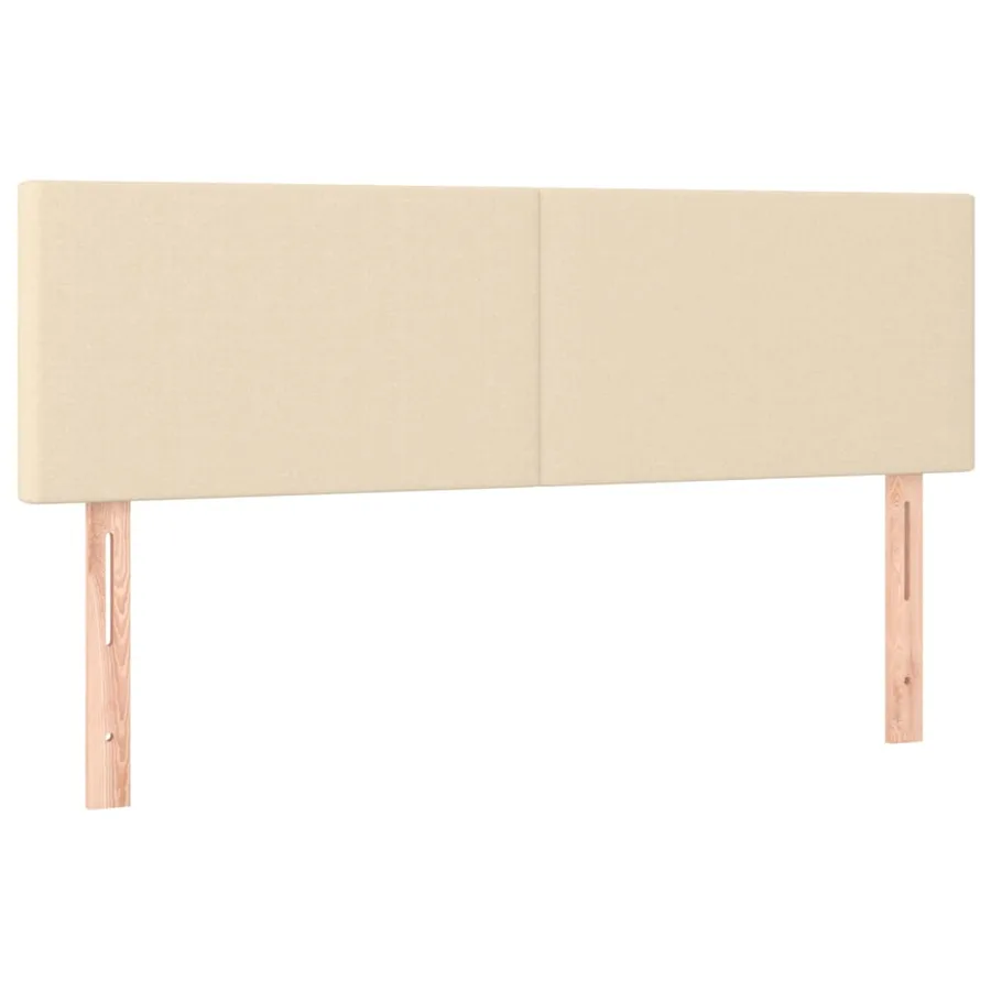 Sommier à lattes de lit avec matelas Crème 140x190 cm Tissu - 6
