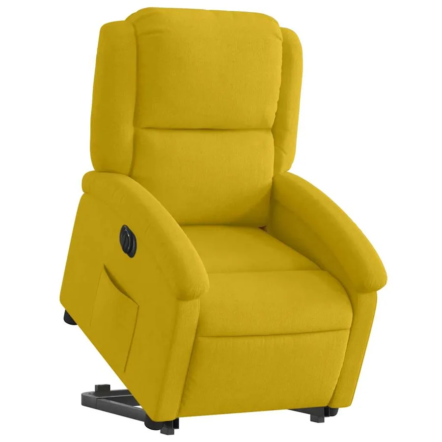 Fauteuil inclinable électrique jaune Velours - 3