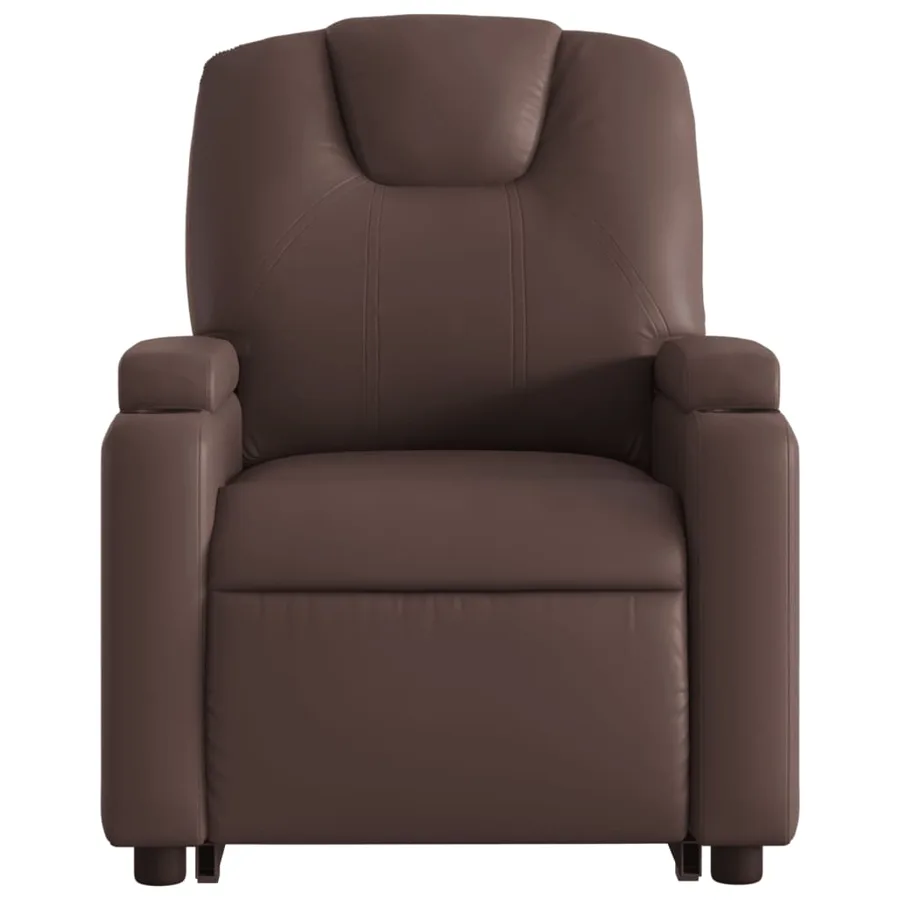 Fauteuil inclinable de massage Marron Similicuir - 9
