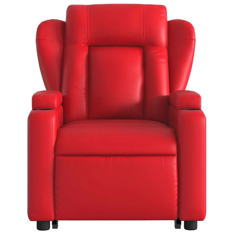 Fauteuil inclinable de massage Rouge Similicuir - 9