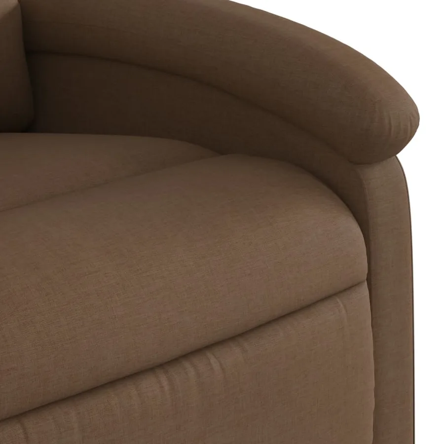 Fauteuil de massage inclinable Marron Tissu - 11
