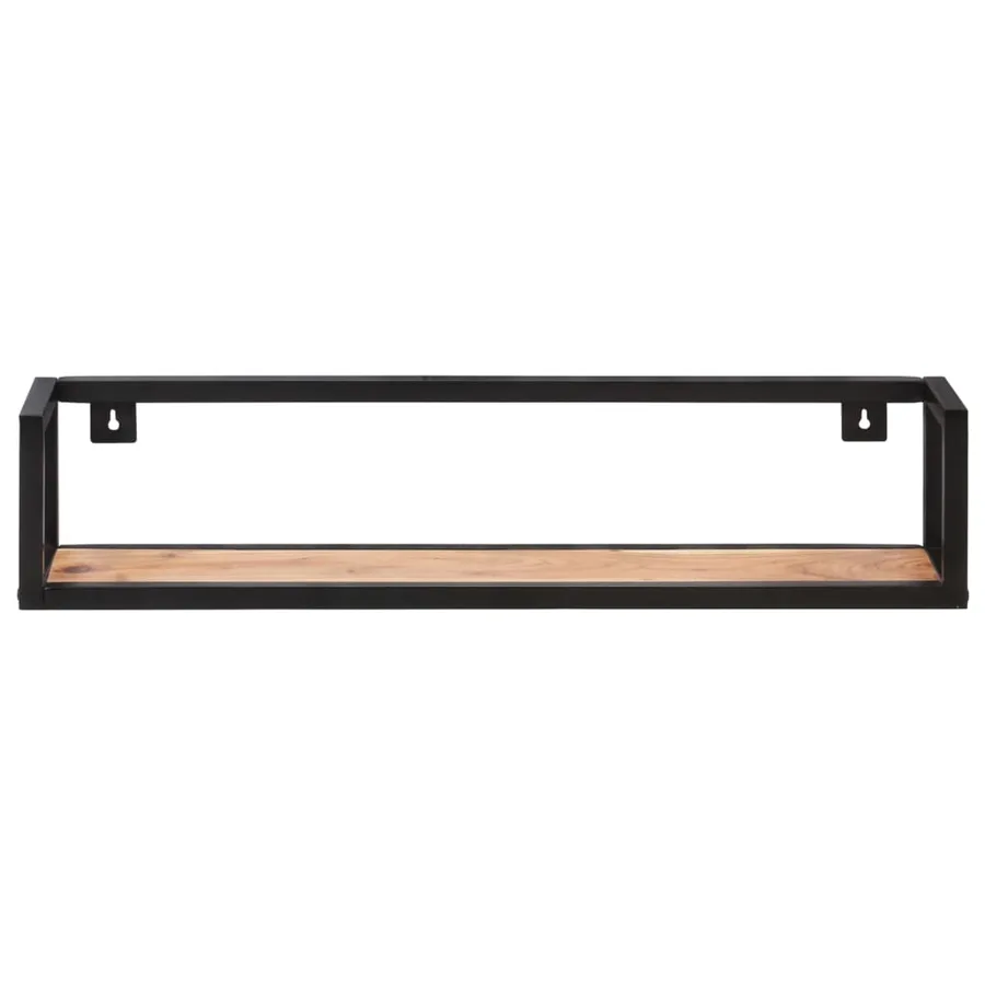 Étagères murales 2 pcs 80 cm Bois d'acacia massif - 3