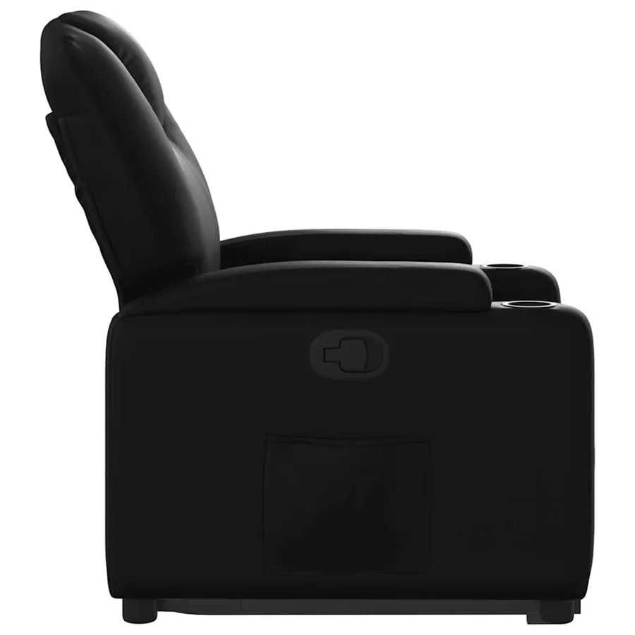Fauteuil inclinable Noir Similicuir - 10