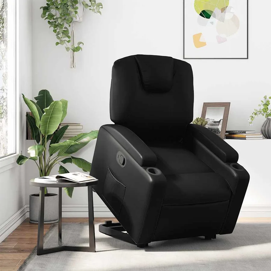 Fauteuil inclinable Noir Similicuir - 15