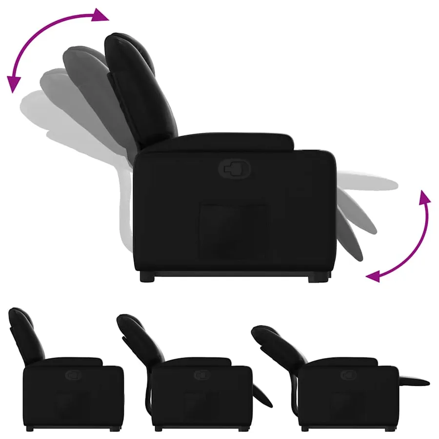 Fauteuil inclinable Noir Similicuir - 7