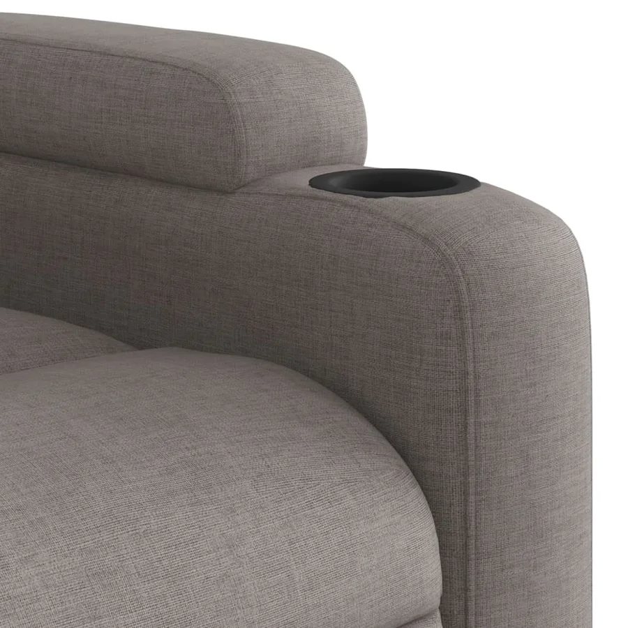 Fauteuil inclinable taupe tissu - 11