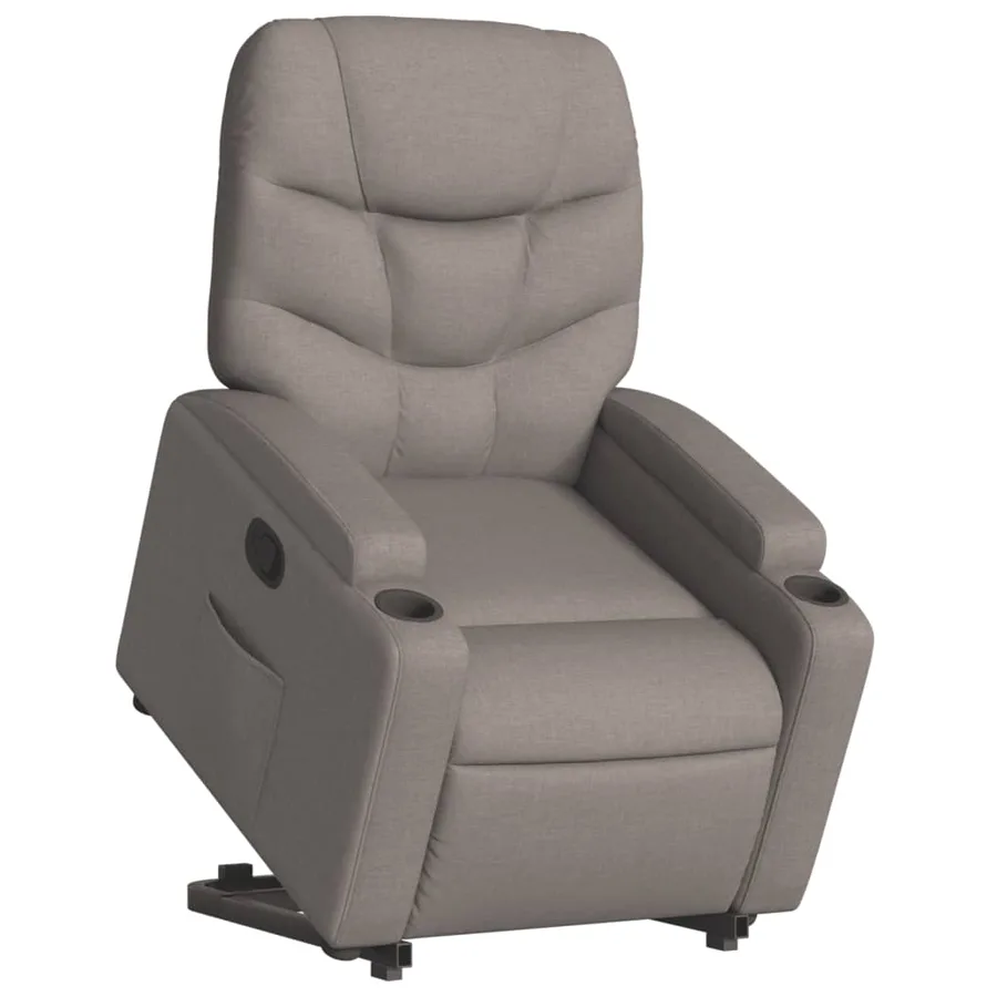Fauteuil inclinable taupe tissu - 3