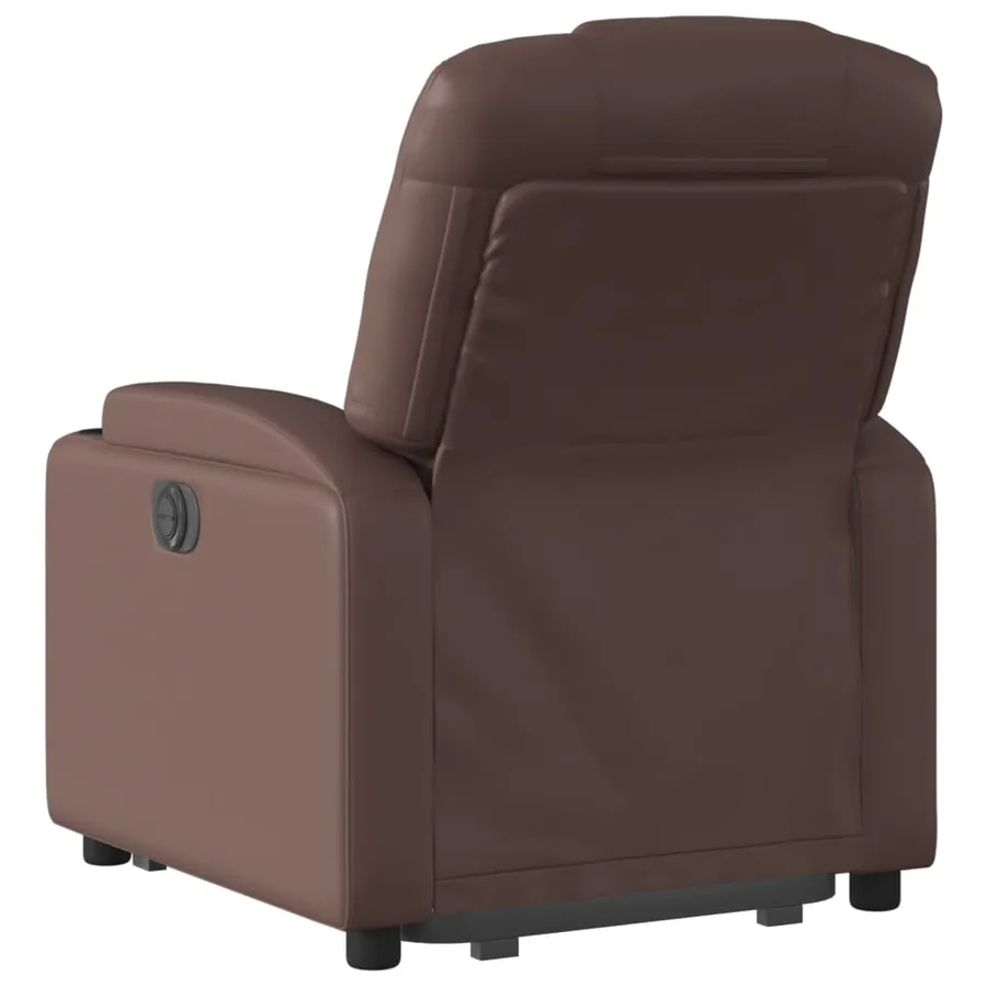 Fauteuil inclinable marron similicuir - 5