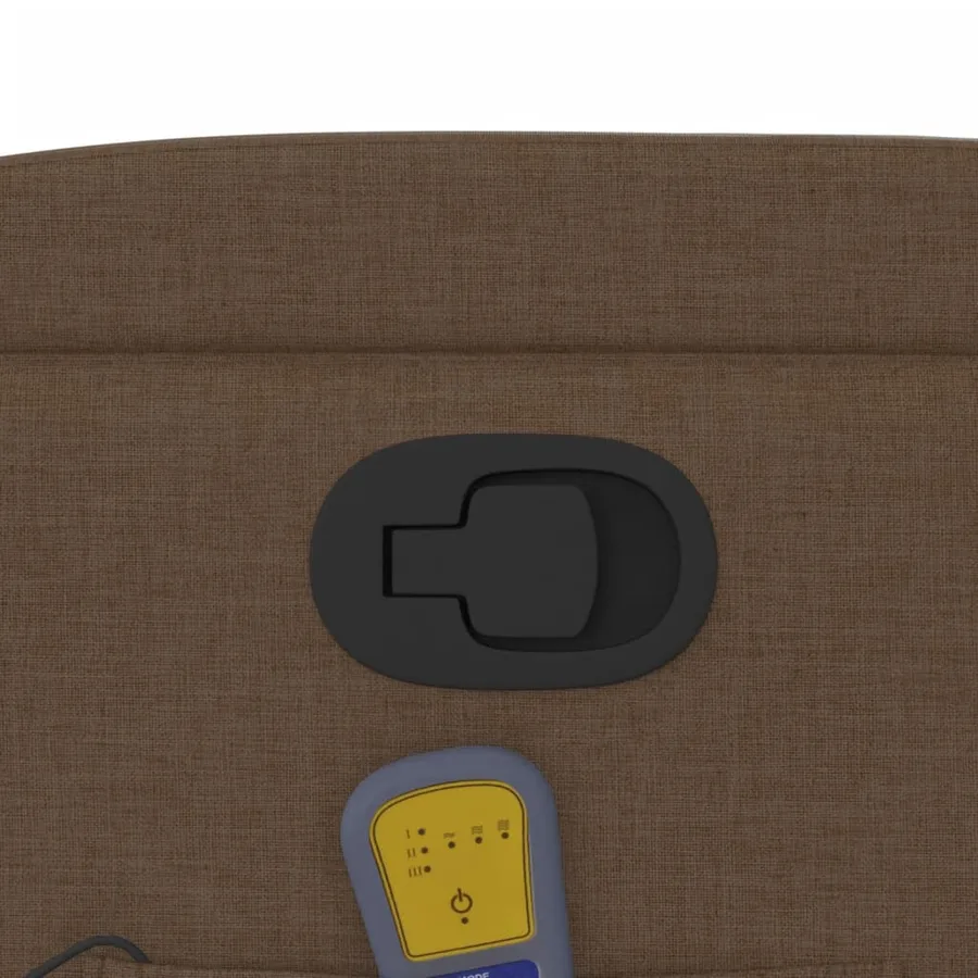 Fauteuil de massage inclinable Marron Tissu - 12