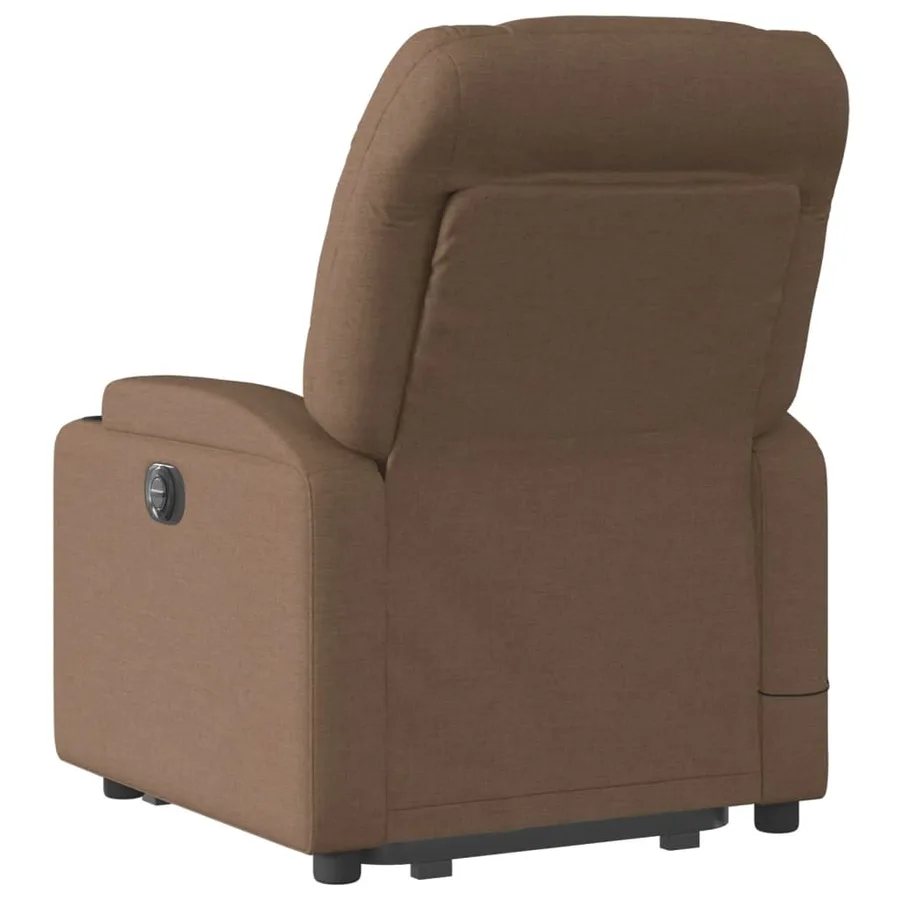 Fauteuil de massage inclinable Marron Tissu - 5