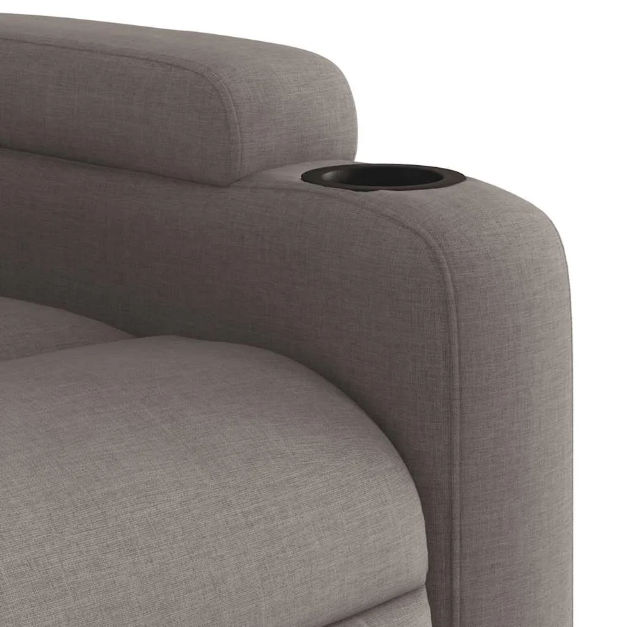 Fauteuil inclinable de massage Taupe Tissu - 11