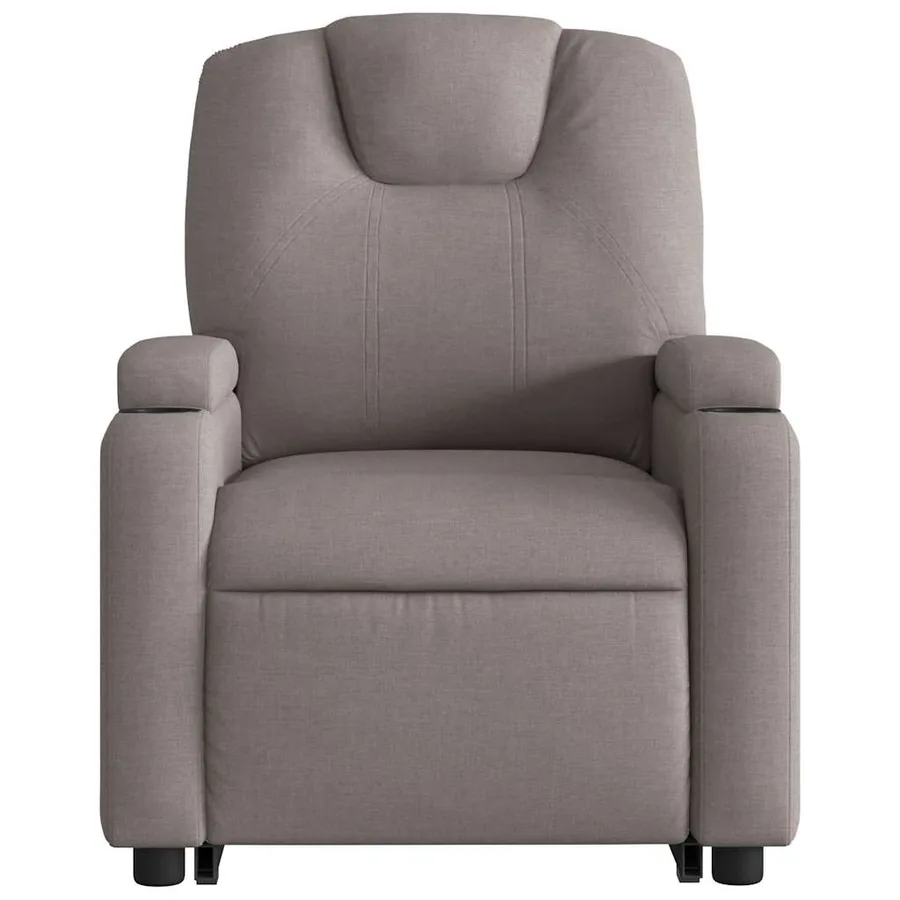 Fauteuil inclinable de massage Taupe Tissu - 9