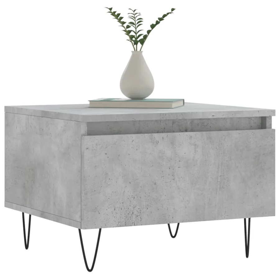 Tables basses 2 pcs gris béton 50x46x35 cm bois d'ingénierie - 3