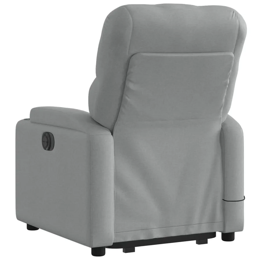 Fauteuil de massage inclinable Gris clair Tissu - 5
