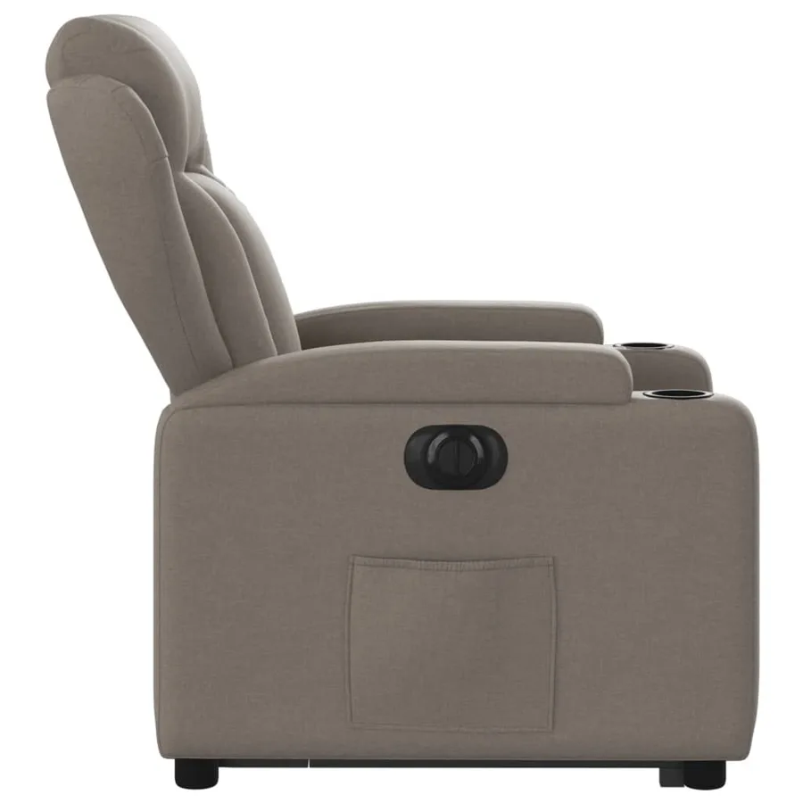 Fauteuil inclinable électrique taupe tissu - 10