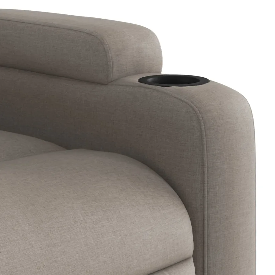 Fauteuil inclinable électrique taupe tissu - 12