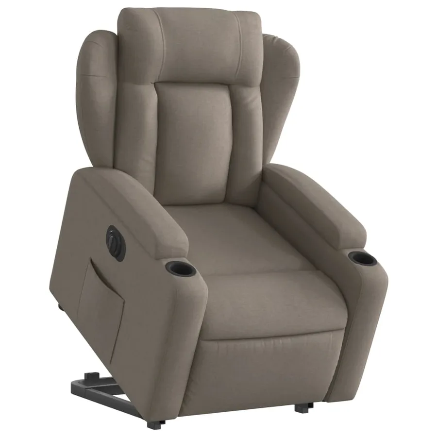 Fauteuil inclinable électrique taupe tissu - 3