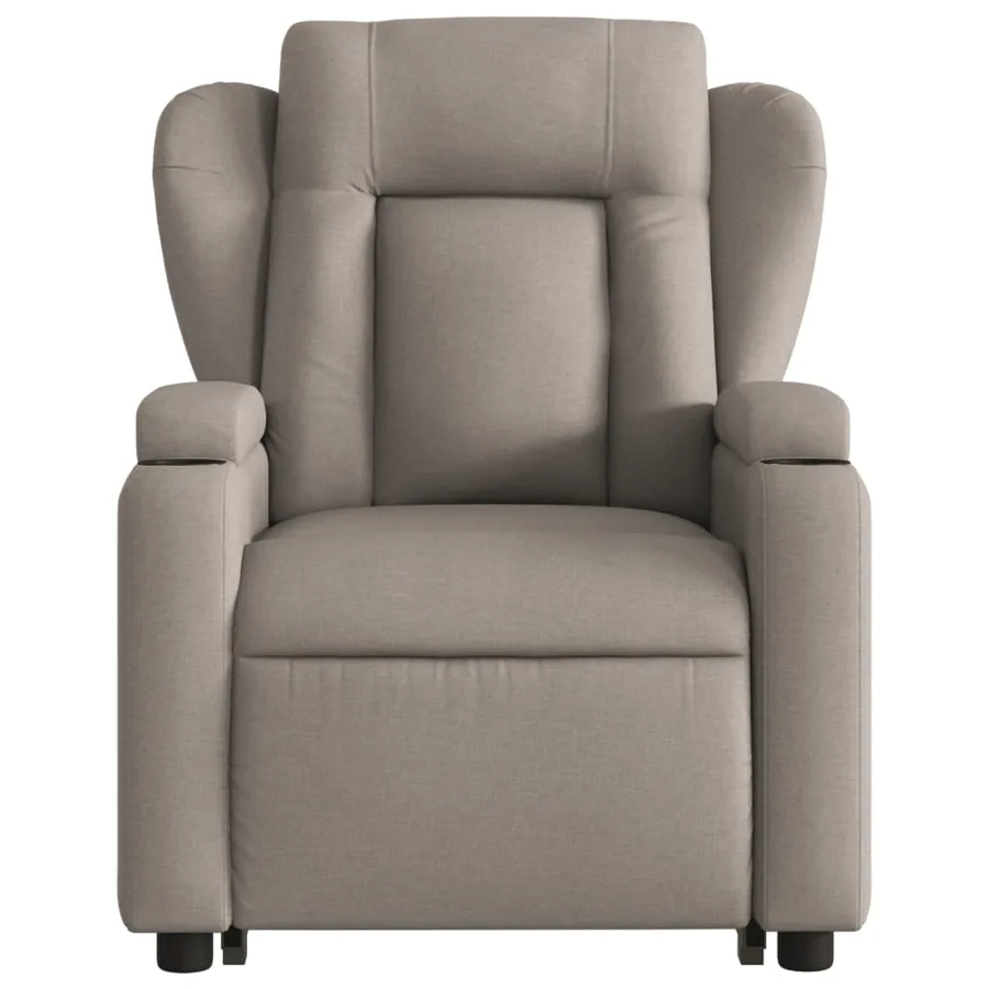 Fauteuil inclinable électrique taupe tissu - 9